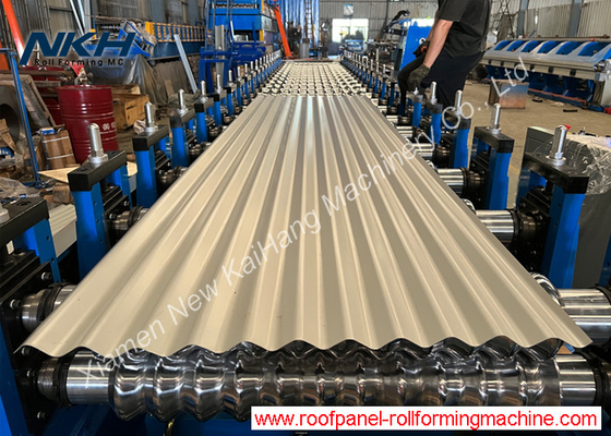 YX18-76.2-762 35mpm Corrugated Roll Forming Machine With Stacker