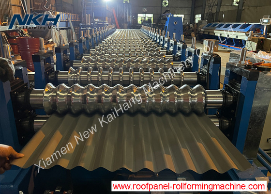 YX18-76.2-762 35mpm Corrugated Roll Forming Machine With Stacker