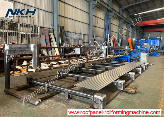 YX18-76.2-762 35mpm Corrugated Roll Forming Machine With Stacker