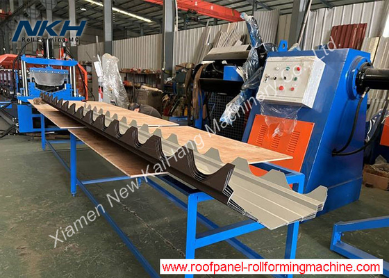 Full Automatic Ridge Cap Roll Forming Machine With Notching CE Certificated