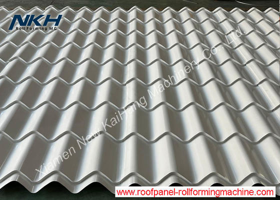 845 Metal Roof Tile Roll Forming Machine Servo Motor Driving Flying Press and Cut Metal Roll Forming Machine