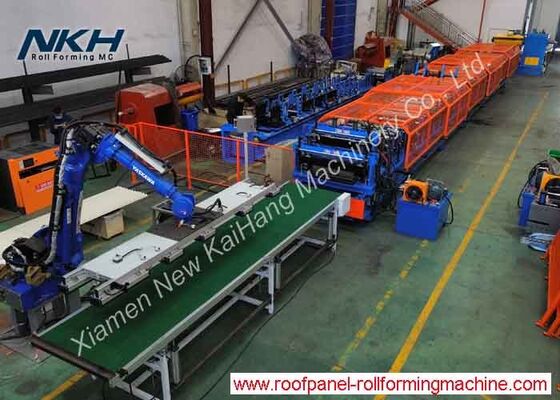 شراء آلة تشكيل لفة طبقة مزدوجة مع روبوت لقطة الباب ولوحة الموجات online manufacture
