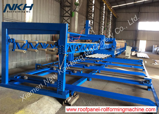 شراء المعدات الإضافية الزرقاء تنفد المعبئ لآلة تشكيل الصفيحة المموجة ذات الطبقة المزدوجة online manufacture